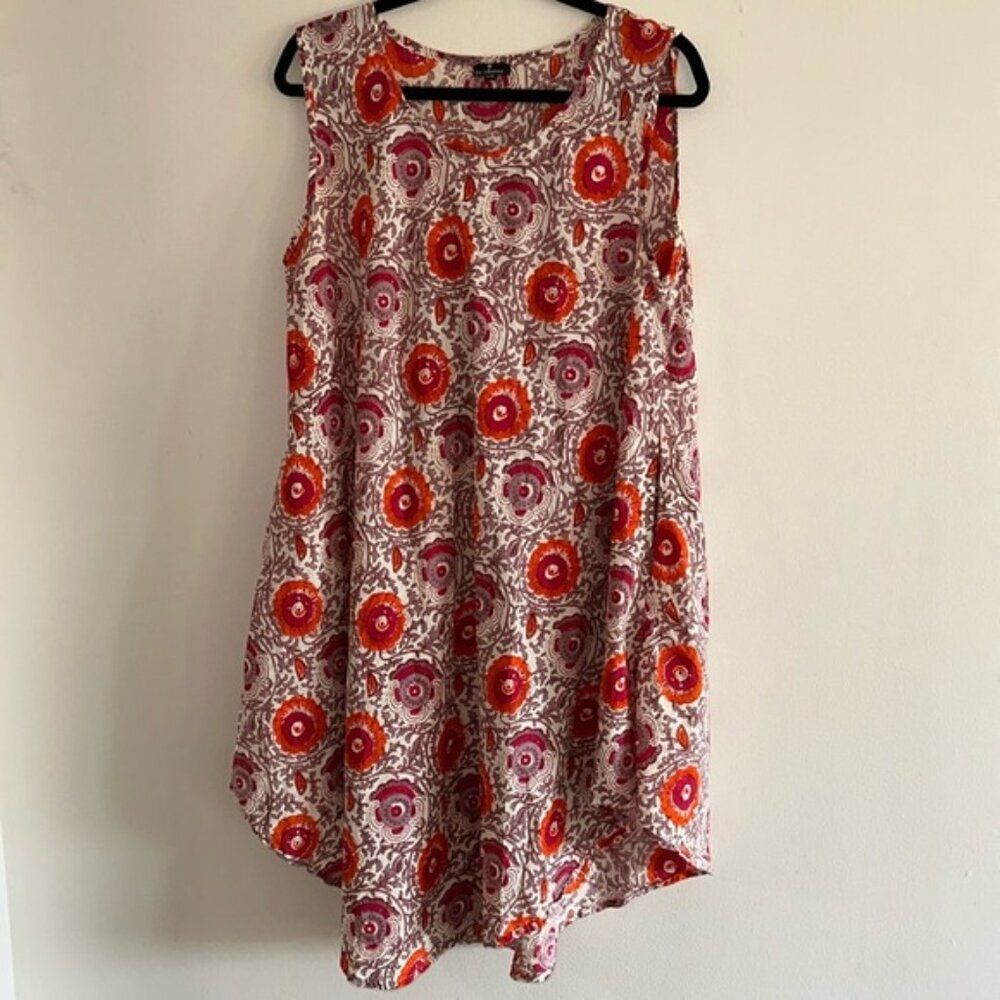 THE INDUSTREE LIGHTWEIGHT COTTON SHORT SLEEVE DRESS SIZE L/XL